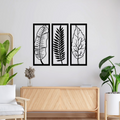 Tropical Foliage Trio Leafs Wall Metal Art Decor