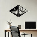 Two Shades of Day Behind Mountains Metal Art Wall Decor