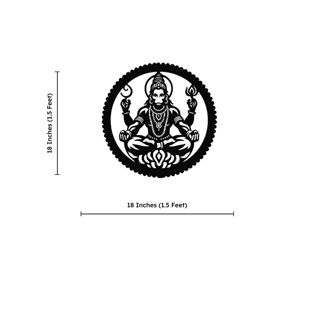 Veer Hanumana Symbol of Strength Metal Art Wall Decor