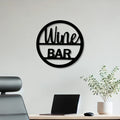 Wine Bar Text Sign Metal Art Wall Decor