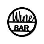 Wine Bar Text Sign Metal Art Wall Decor