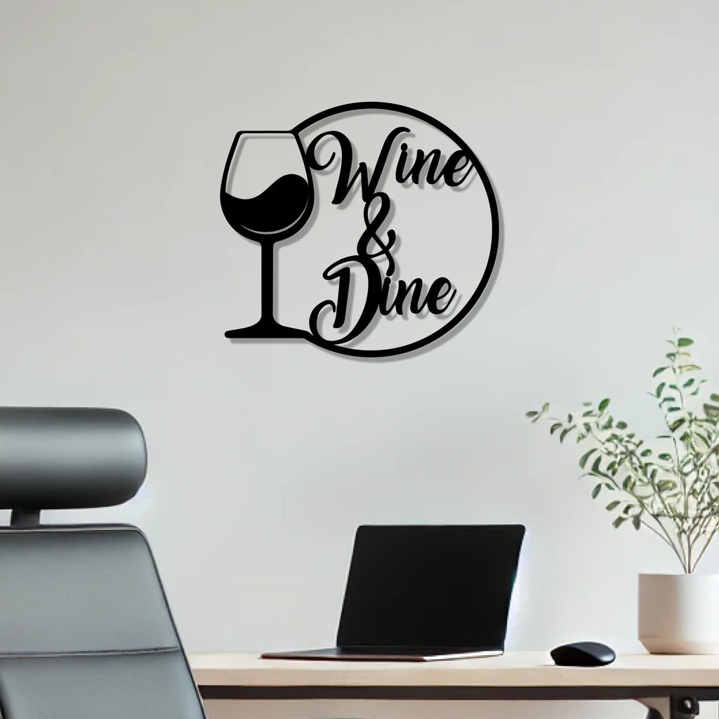 Wine & Dine Metal Art Bar Wall Decor