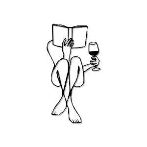 Woman Reading Book Silhouette Metal Art Wall Decor