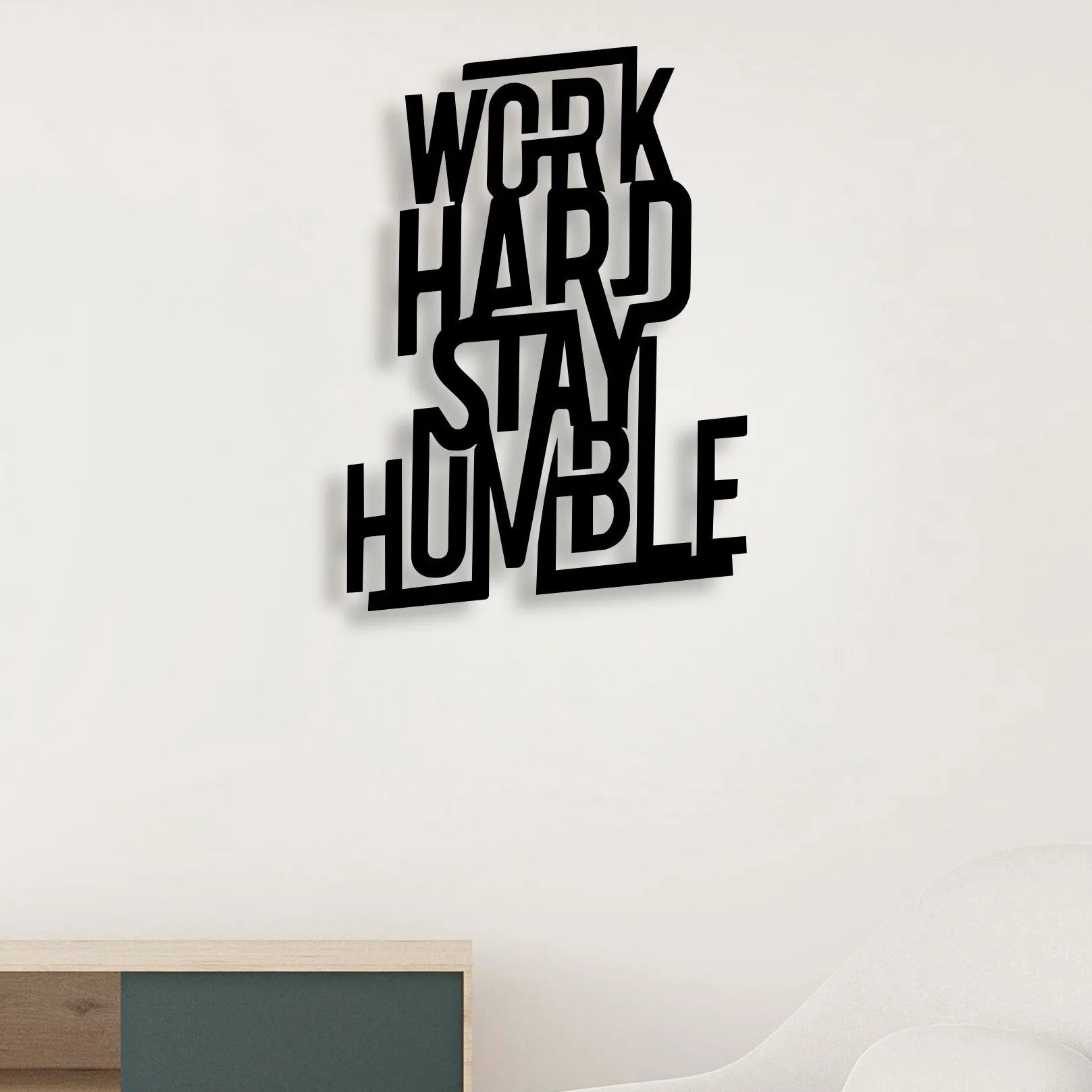 Work Hard Stay Humble Metal Art Wall Decor