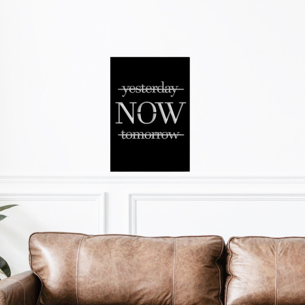 Yesterday Now Tomorrow Metal Art Wall Decor