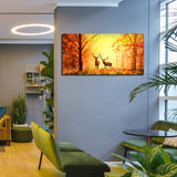 Deer in Autumn Forest Premium Canvas Wall Painting - Decor Smart