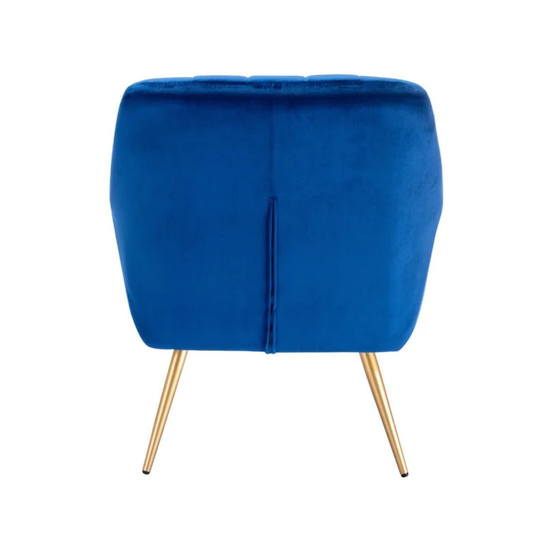 Dense Padded Bright Blue Comfy Velvet Accent Chair - Decor Smart