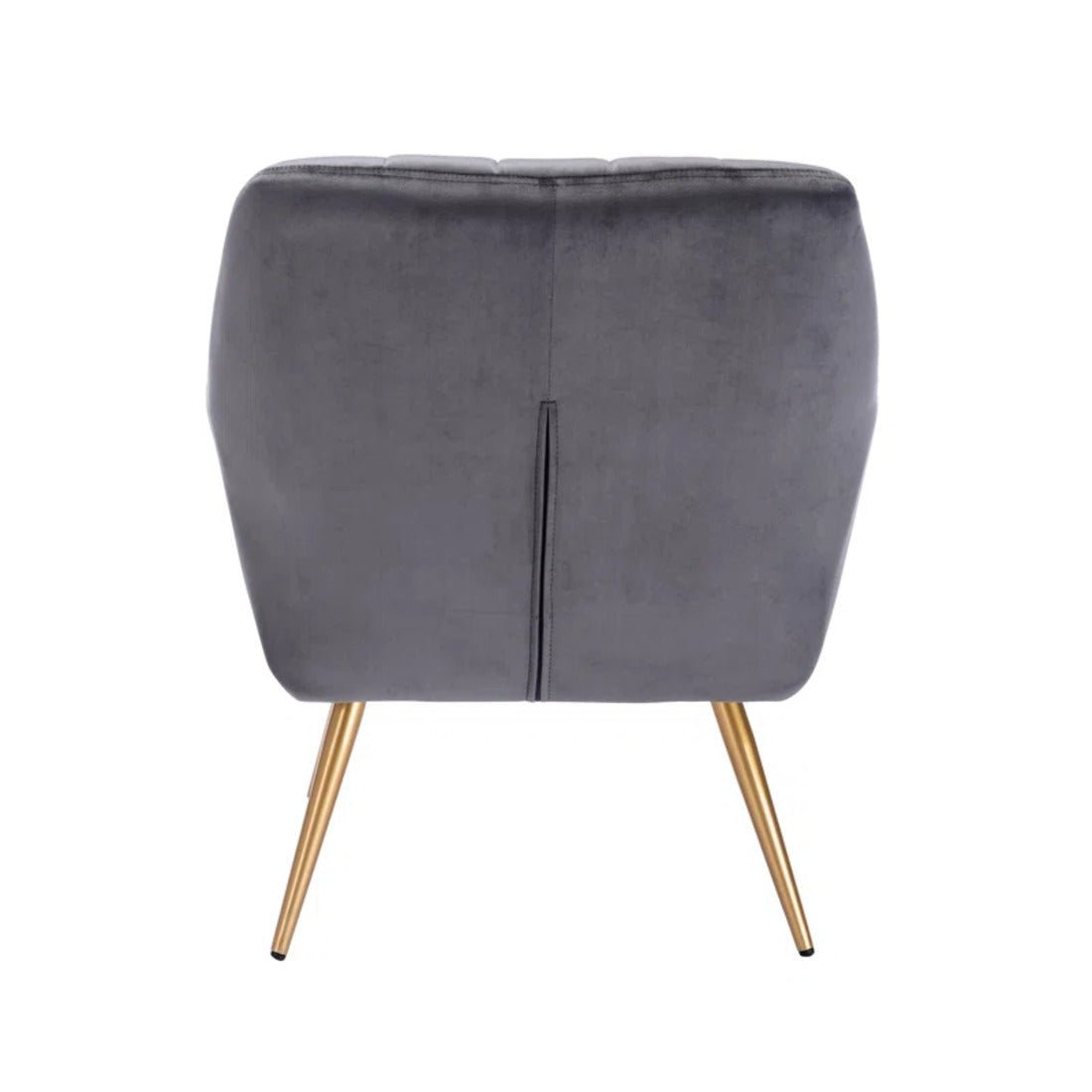 Dense Padded Bright Grey Comfy Velvet Accent Chair - Decor Smart