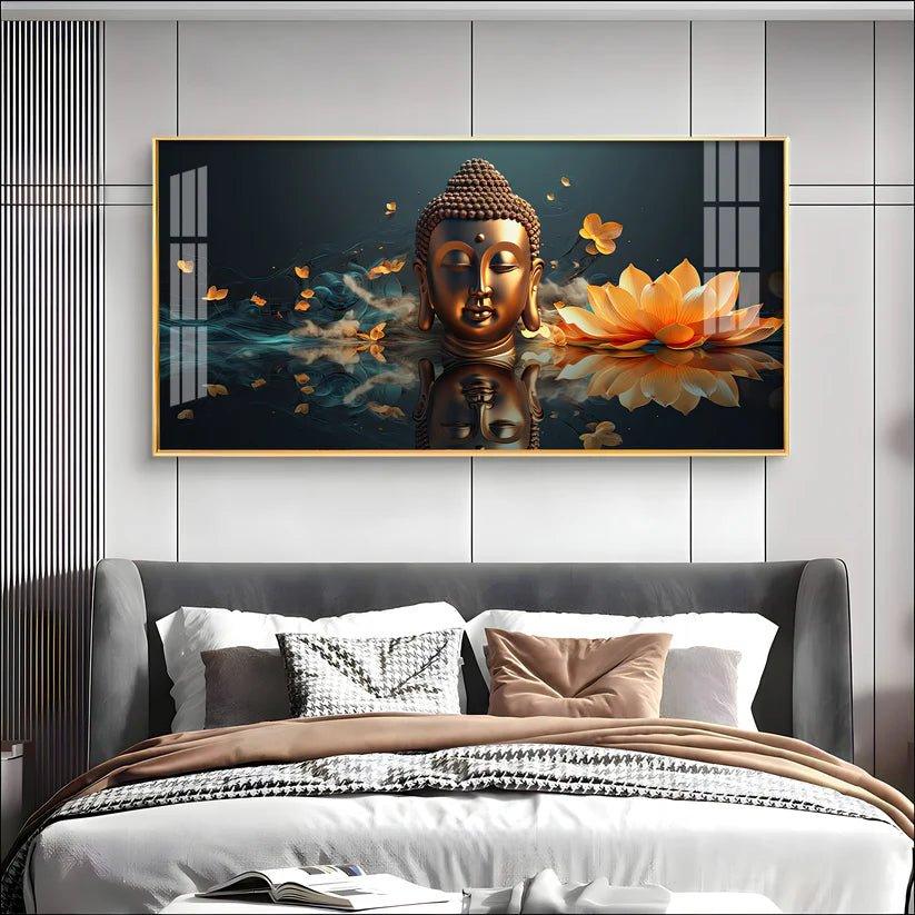 Descent Buddha Premium Acrylic Floating Wall Painting - Decor Smart