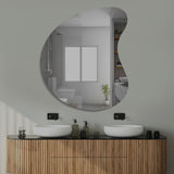 Designer Organic Shaped Wall Mirror with LED Light - Decor Smart