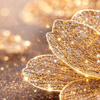 Designer Sparkling Flower Crystal Glass Wall Painting for Interior Décor