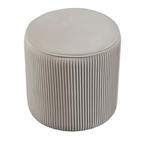 Designer Wide Round Tufted Velvet Ottoman