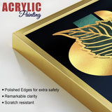 Detailed Leaves Pattern Acrylic Floating Wall Painting Set of 2 - Decor Smart