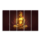 Devotional Lord Buddha Meditating Canvas Wall Painting