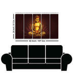 Devotional Lord Buddha Meditating Canvas Wall Painting