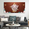Devotional Lord Ganesha Canvas Wall Painting