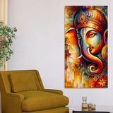Divine Art of Lord Ganesha Premium Canvas Wall Painting - Decor Smart