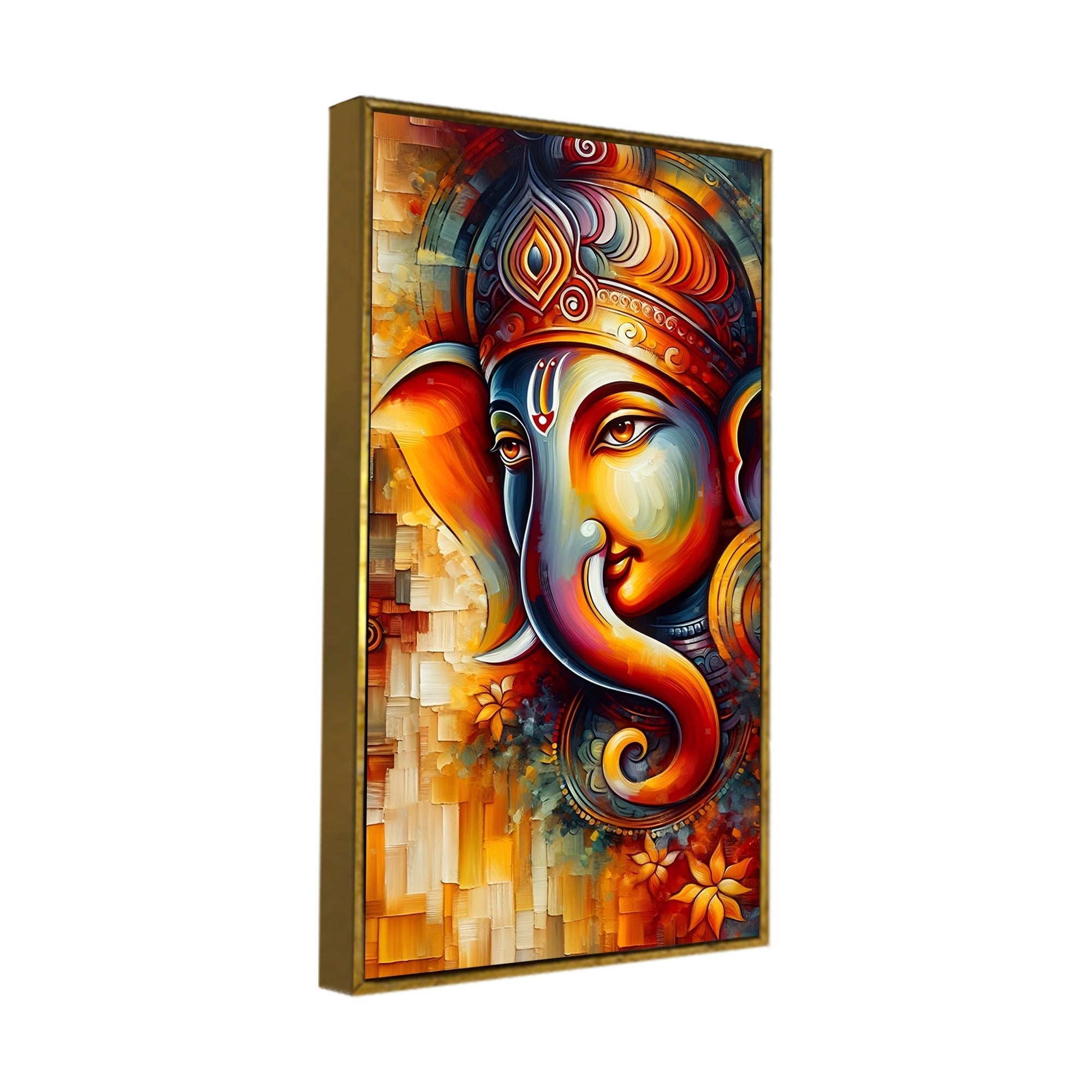 Divine Art of Lord Ganesha Premium Canvas Wall Painting - Decor Smart