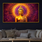 Divine Buddha Energy Crystal Glass Painting for Wall Décor