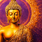 Divine Buddha Energy Crystal Glass Painting for Wall Décor