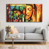 Divine Gautama Buddha Face Premium Frame Wall Painting - Decor Smart