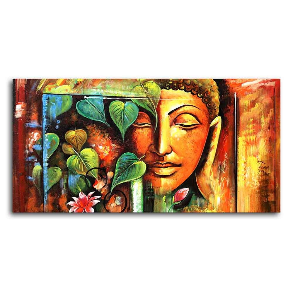 Divine Gautama Buddha Face Premium Frame Wall Painting - Decor Smart