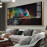 Divine Krishna Flute Premium Acrylic Floating Wall Painting - Decor Smart
