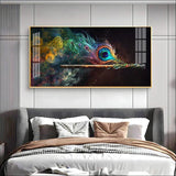 Divine Krishna Flute Premium Acrylic Floating Wall Painting - Decor Smart