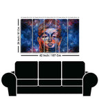 Divine Lord Buddha Head Wall Painting Five Pieces