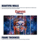 Divine Lord Buddha Head Wall Painting Five Pieces
