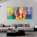 Divine Lord Ganesha Premium Acrylic Floating Wall Painting - Decor Smart
