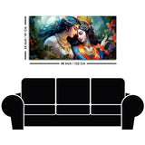 Divine Luster Painting of Radha Krishna Canvas Wall Painting - Decor Smart