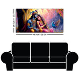 Divine Radha with Krishna Beautiful Canvas Wall Painting - Decor Smart
