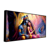 Divine Radha with Krishna Beautiful Canvas Wall Painting - Decor Smart