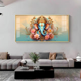 Divine Shree Ganesha Premium Acrylic Floating Wall Painting - Decor Smart