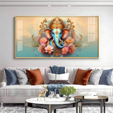 Divine Shree Ganesha Premium Acrylic Floating Wall Painting - Decor Smart