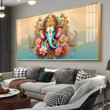 Divine Shree Ganesha Premium Acrylic Floating Wall Painting - Decor Smart