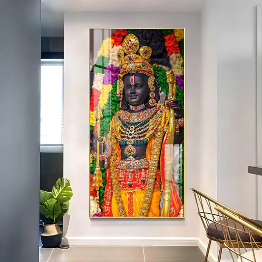 Divine Shree Ram Premium Acrylic Floating Vertical Wall Painting - Decor Smart