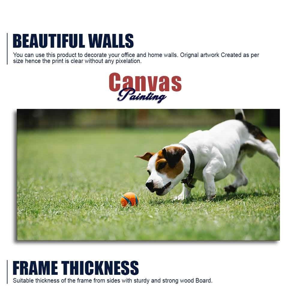 Dog Playing Canvas Wall Painting - Decor Smart