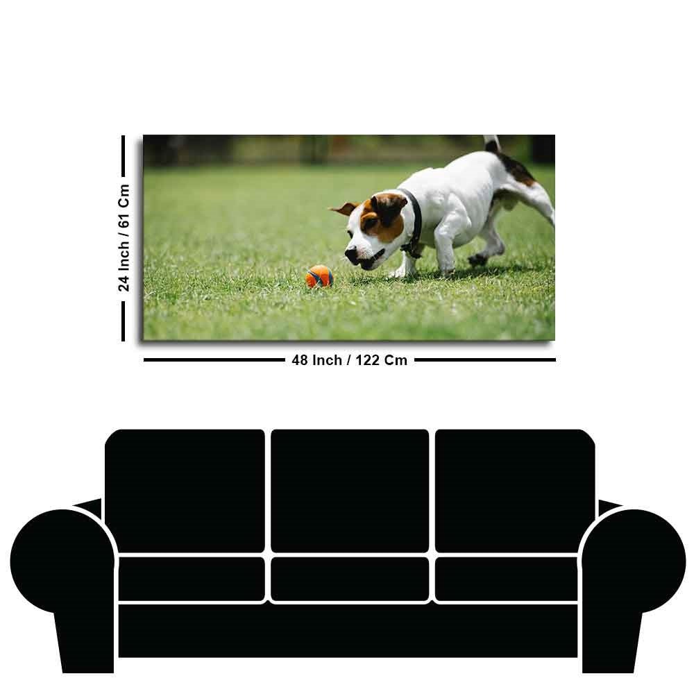 Dog Playing Canvas Wall Painting - Decor Smart