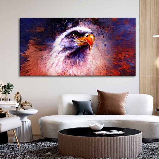 Eagle Abstract Art Canvas Wall Painting - Decor Smart