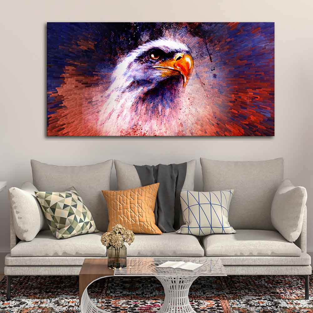 Eagle Abstract Art Canvas Wall Painting - Decor Smart