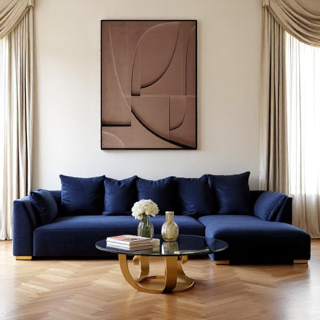 Earthform Geometry Textured Brown 3D Wall Art Home Decor