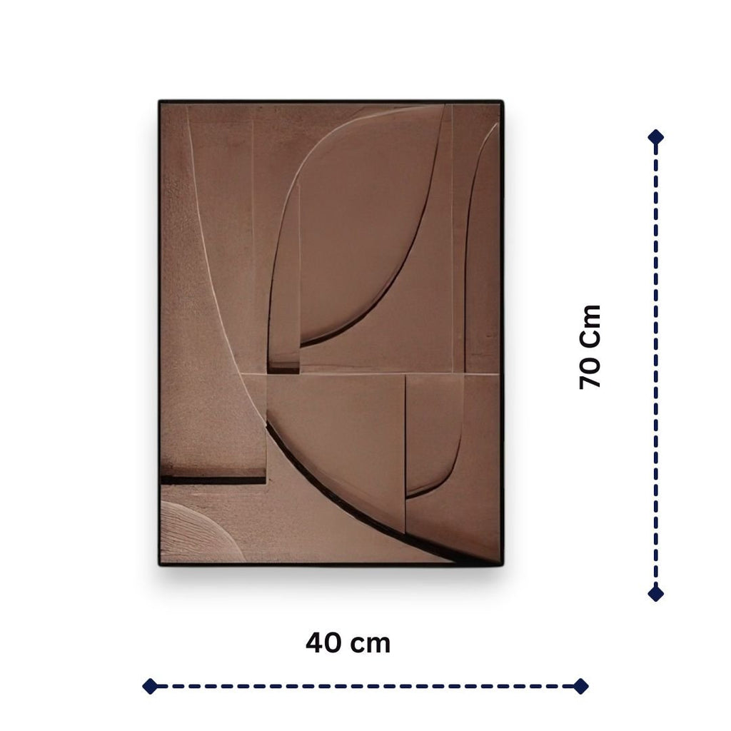 Earthform Geometry Textured Brown 3D Wall Art Home Decor