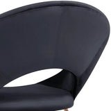 Edgy Shell Designer Shape Black Accent Chair - Decor Smart