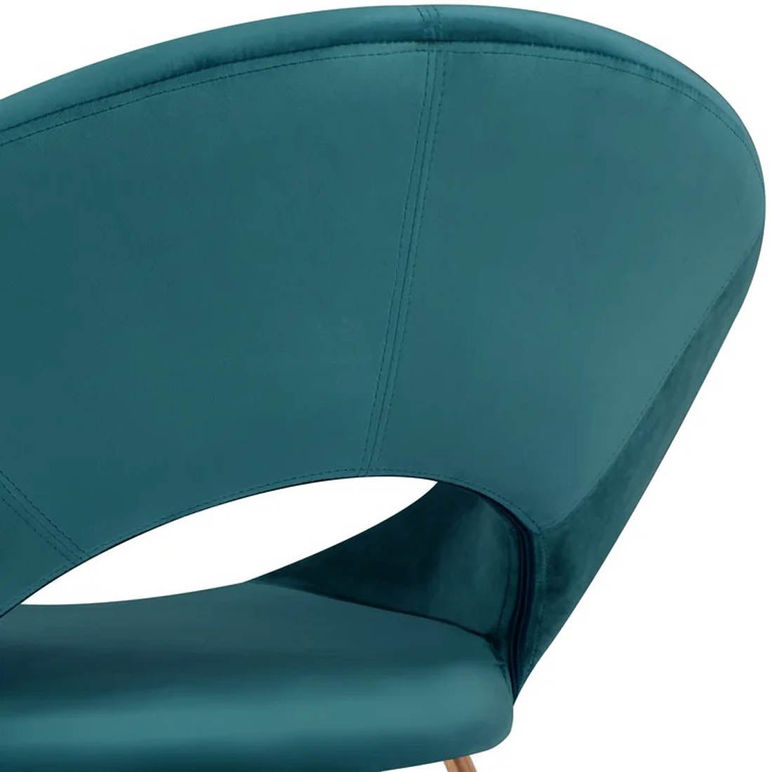 Edgy Shell Designer Shape Blue Accent Chair - Decor Smart