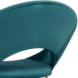 Edgy Shell Designer Shape Blue Accent Chair - Decor Smart