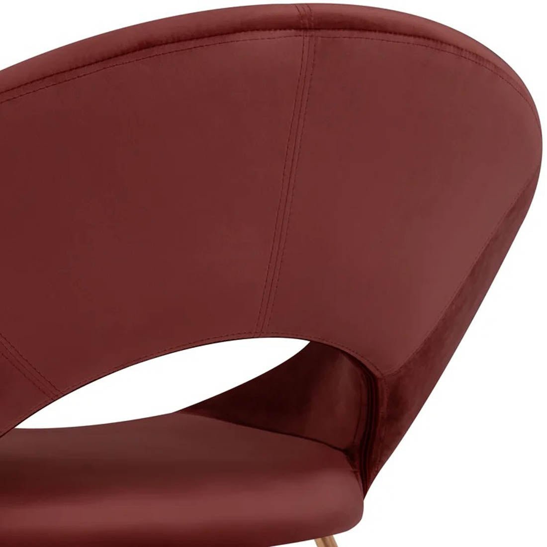 Edgy Shell Designer Shape Red Accent Chair - Decor Smart