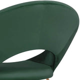 Edgy Shell Shaped Royal Green Accent Chair - Decor Smart