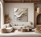 Elegant Curved White Wall Decor Art Framed Contemporary Spaces